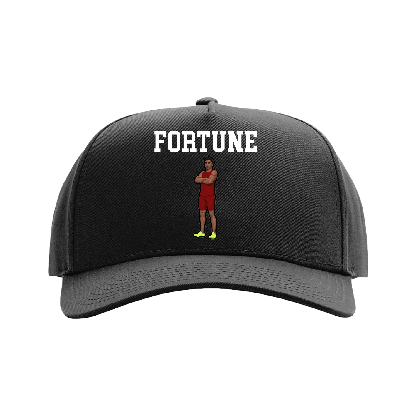 Full Fabric Five-Panel Champ Cap — Shirsey in Black