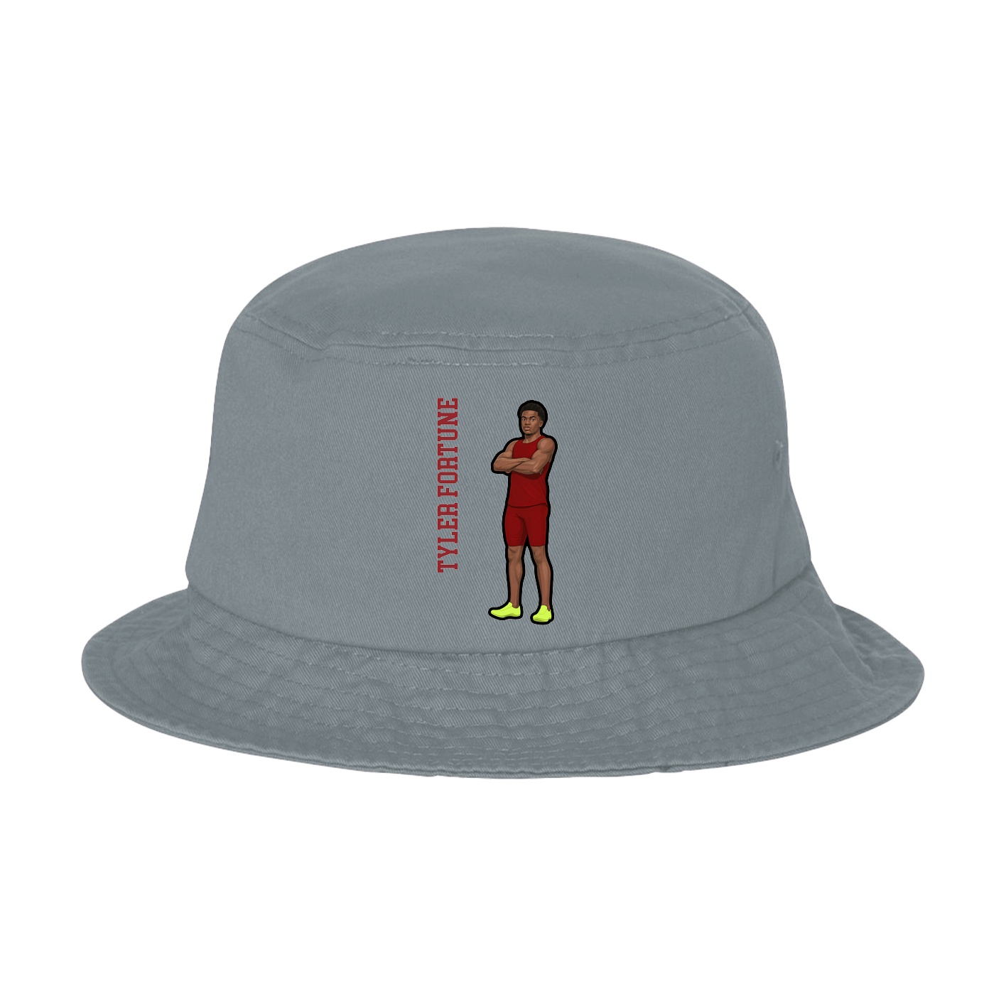 Bucket Cap — Name Vertical in Grey