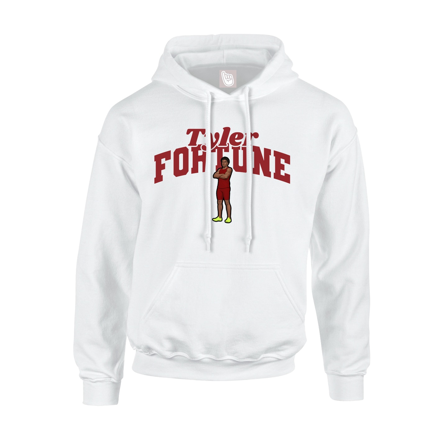 Youth Hoodie — Signature Arch in White