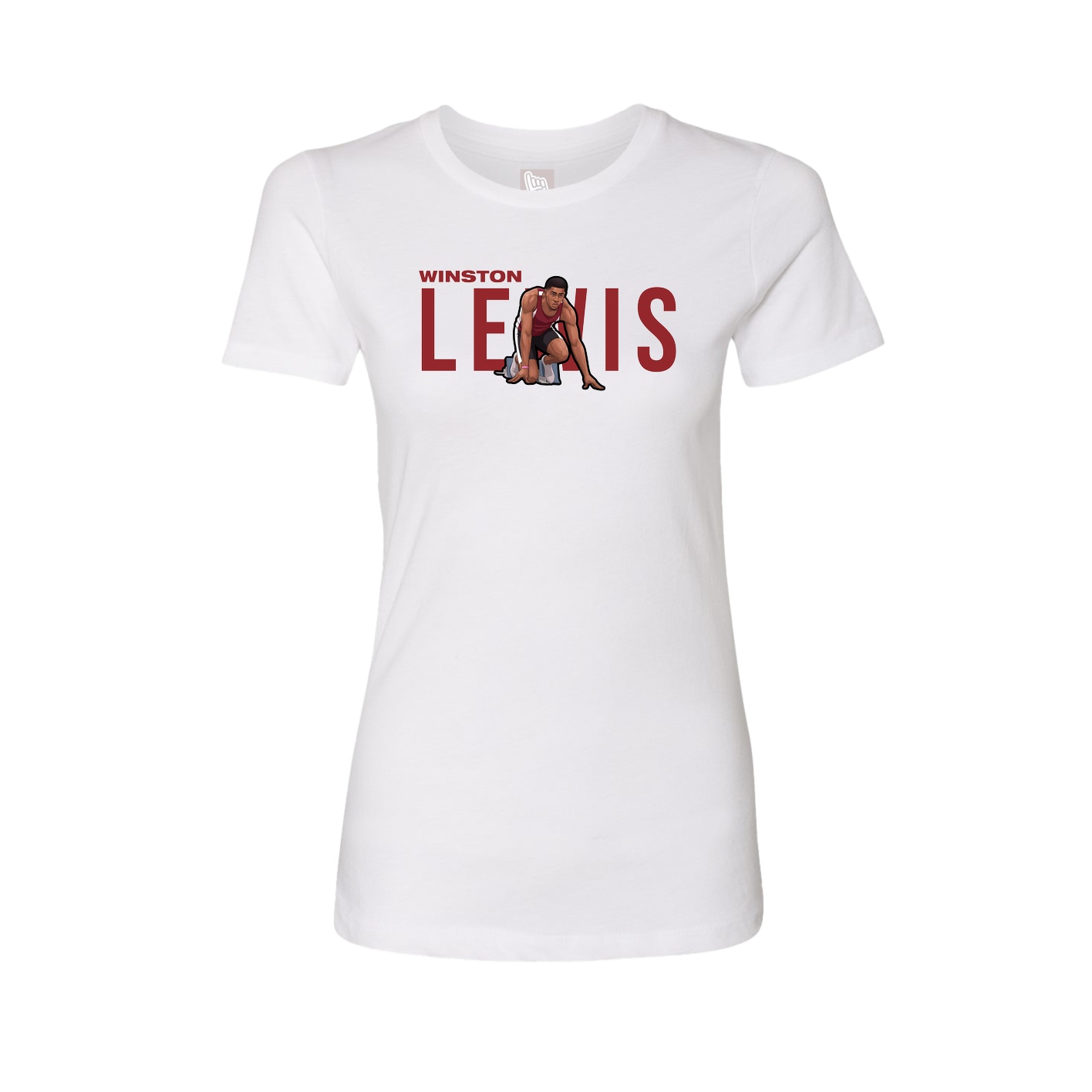 Fitted Women's Tee — Player Name in White