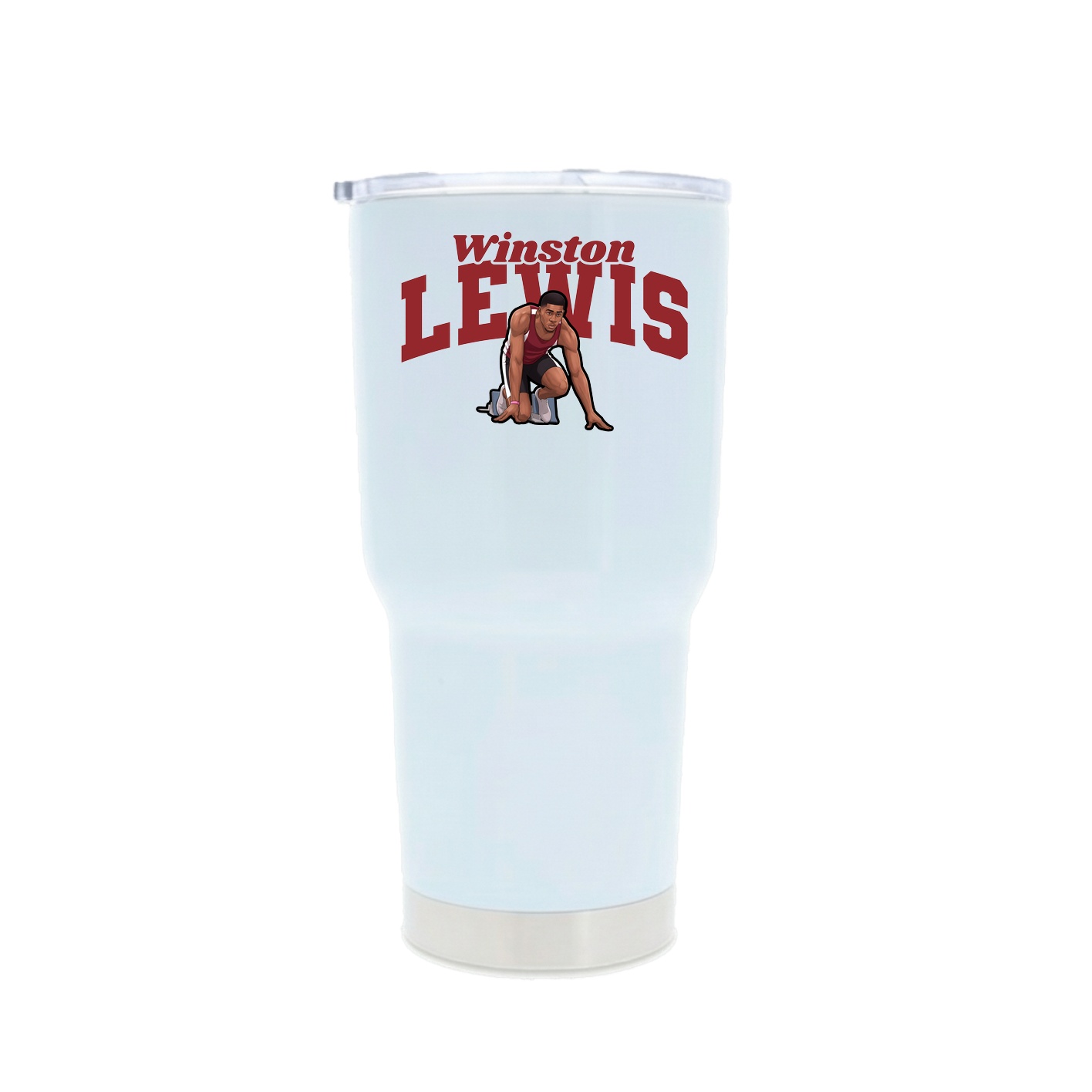 30oz Stainless Steel Tumbler — Signature Arch in White
