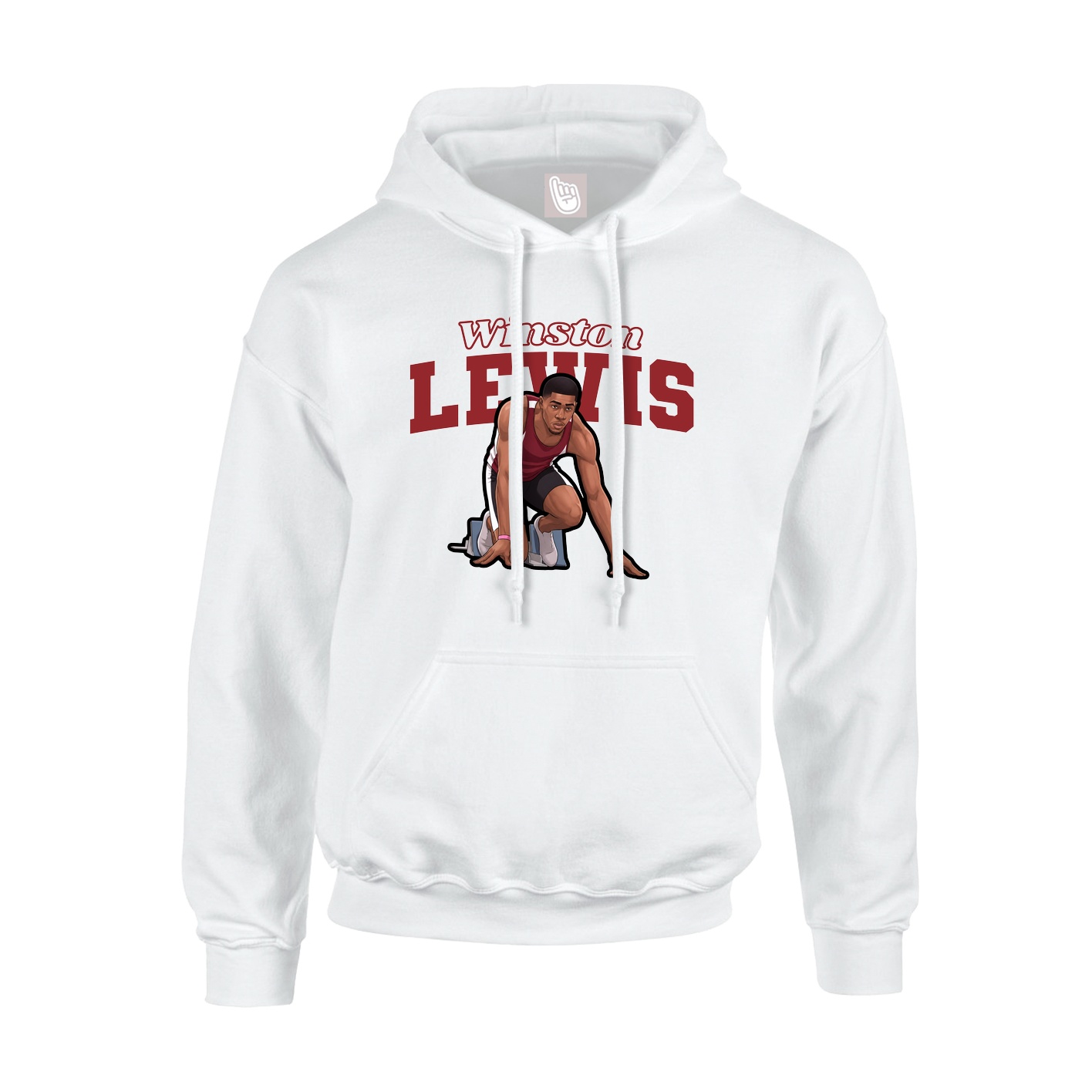 Hoodie — Name Arch in White