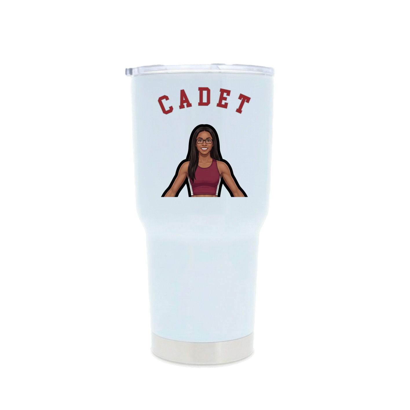 30oz Stainless Steel Tumbler — Shirsey Arch in White