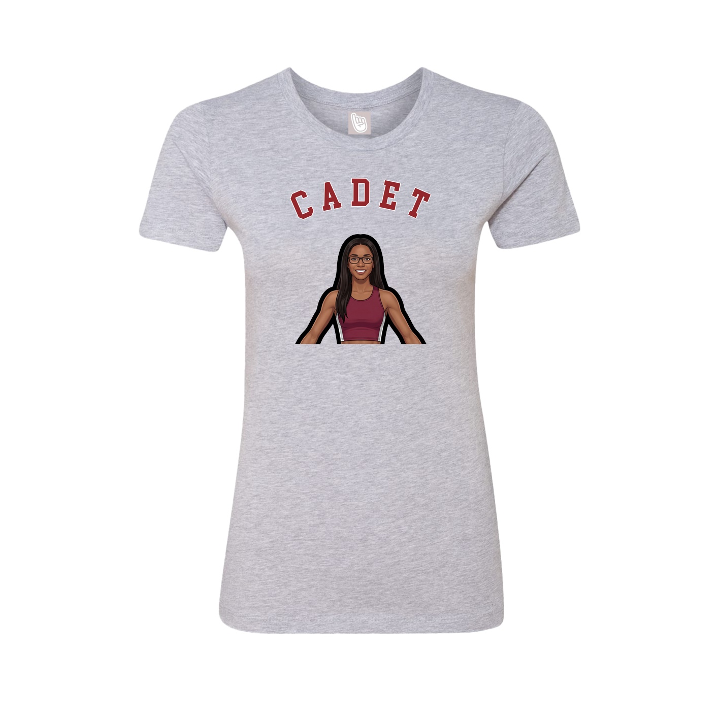 Fitted Women's Tee — Shirsey Arch in Grey