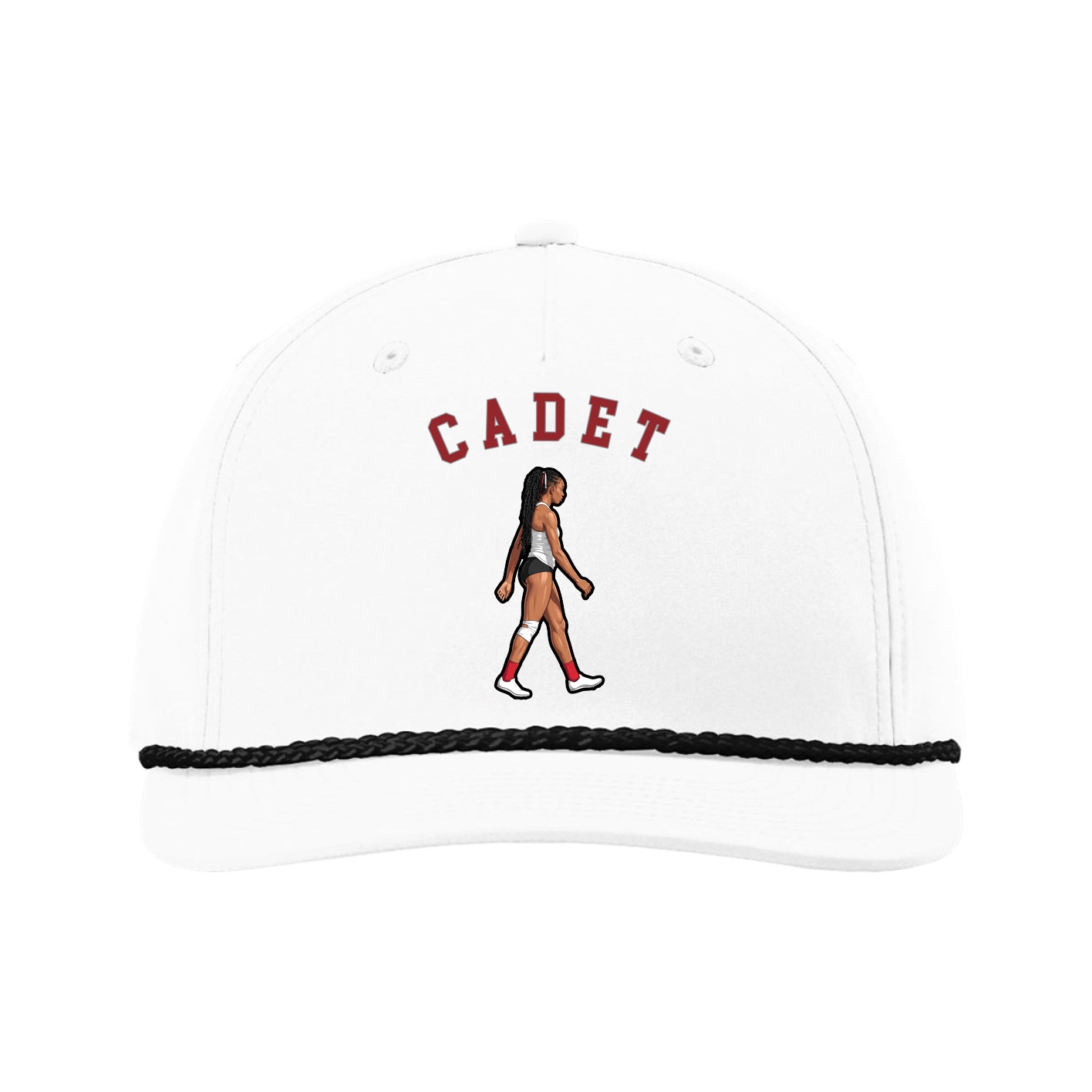 Five-Panel Classic Rope Cap — Shirsey Arch in White