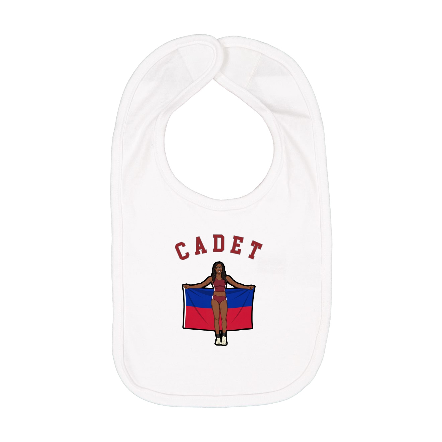 Infant Bib — Shirsey Arch in White