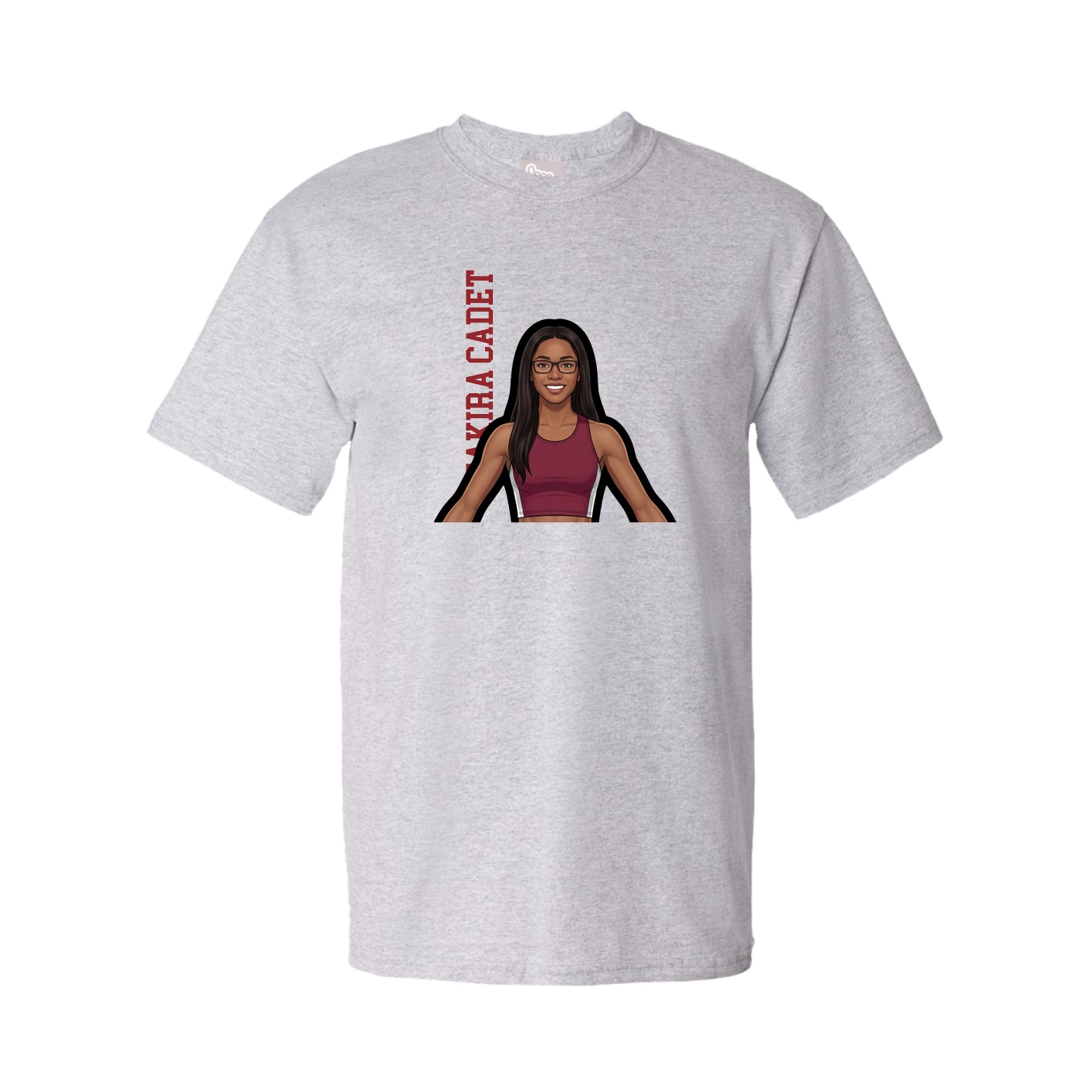 Tee — Name Vertical in Grey