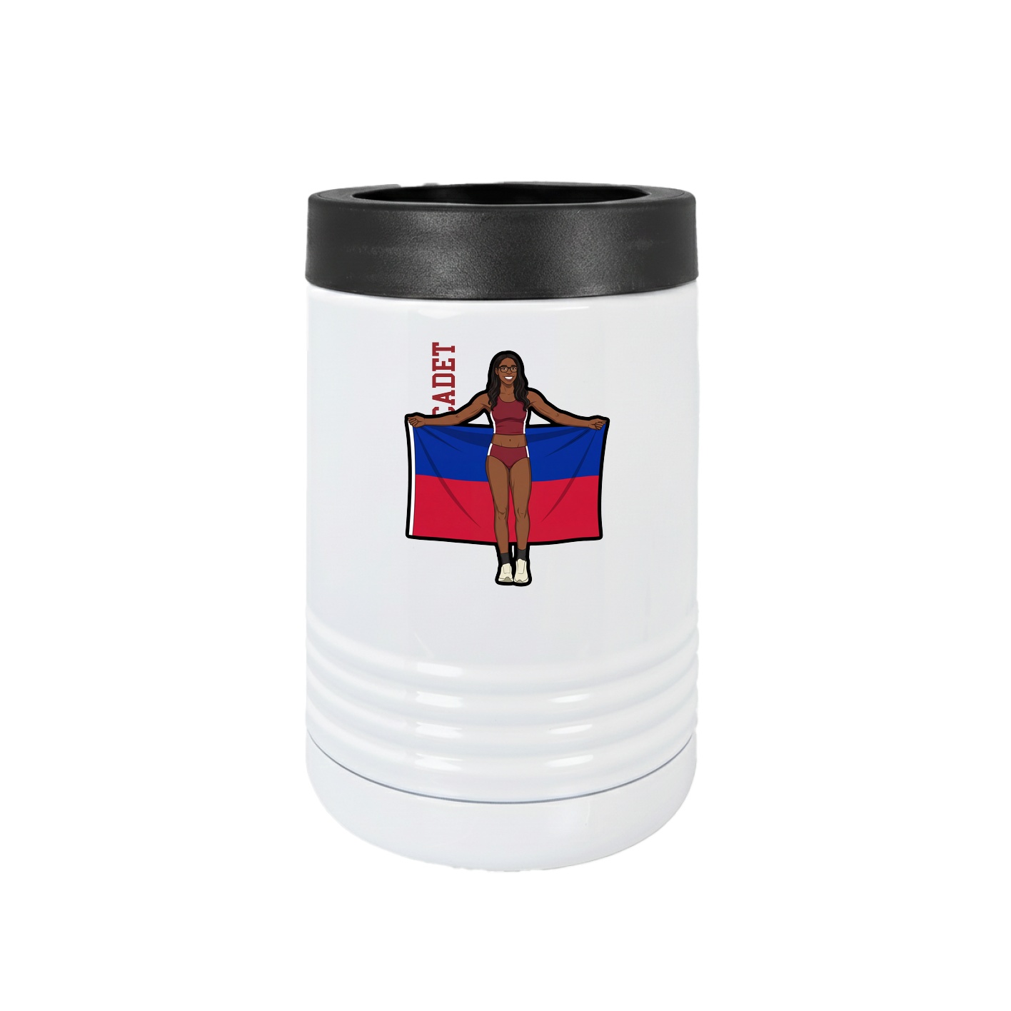 Beverage Holder — Name Vertical in White