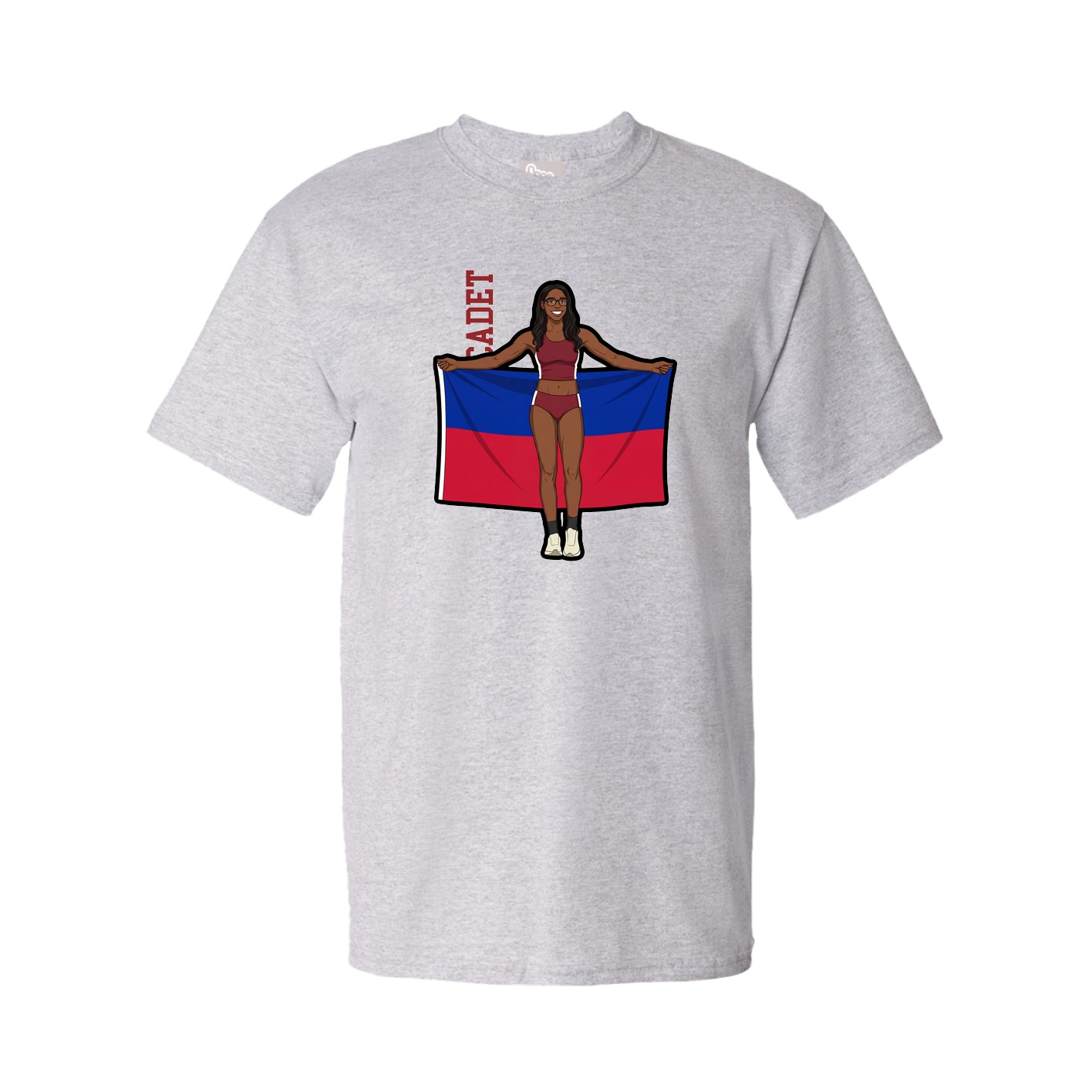 Tee — Name Vertical in Grey