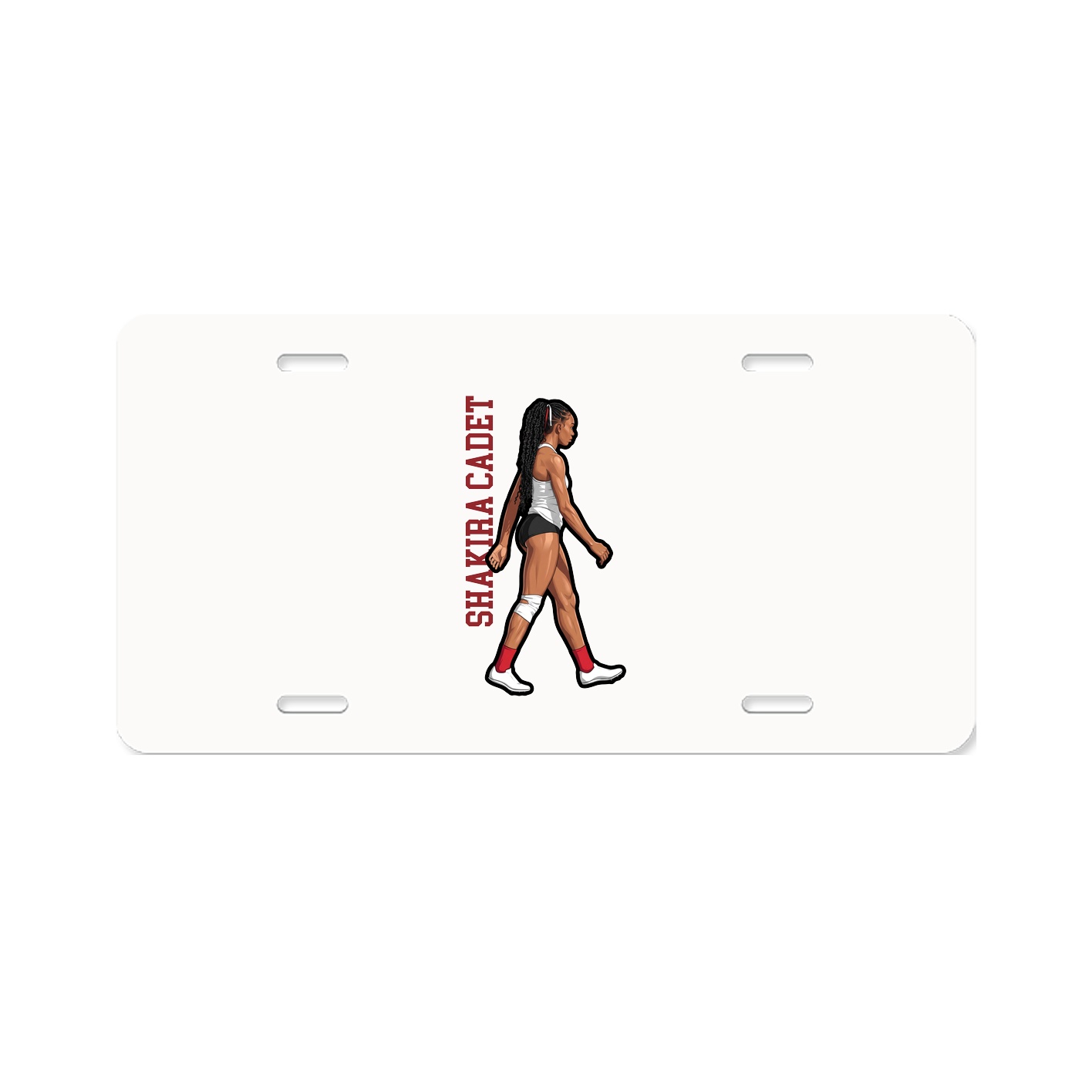 License Plate — Name Vertical in Classic