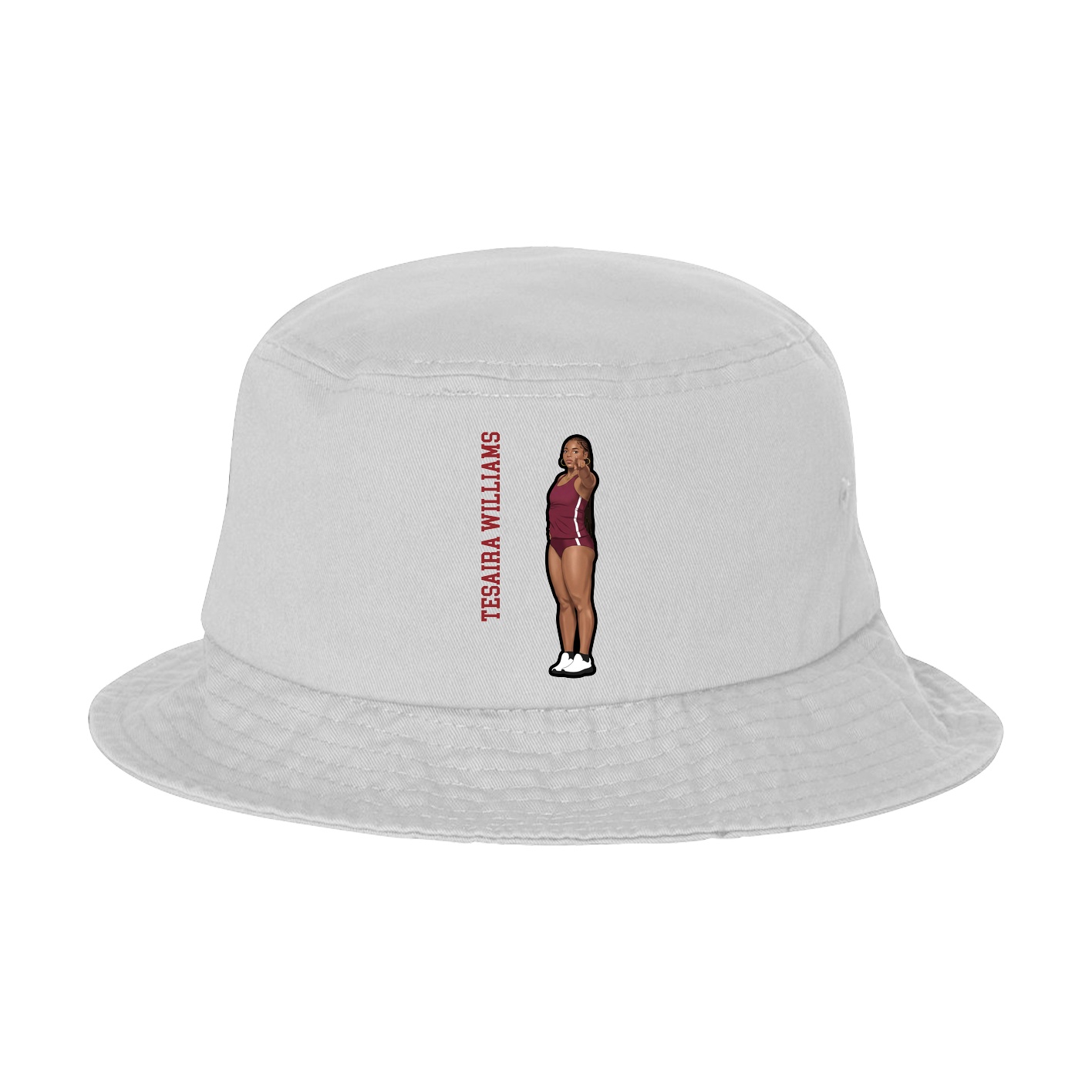 Bucket Cap — Name Vertical in White