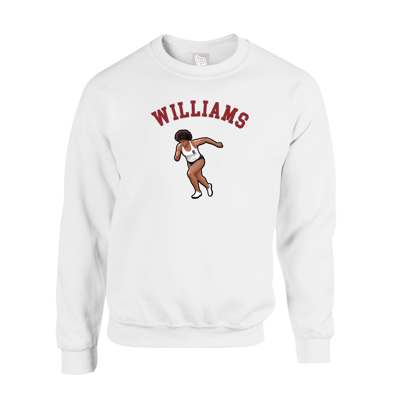 Fleece Crew — Shirsey Arch in White