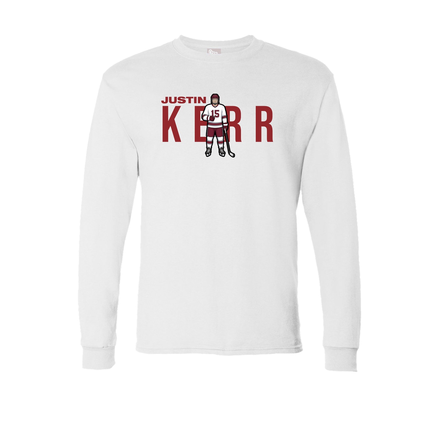 Long Sleeve Tee — Player Name in White