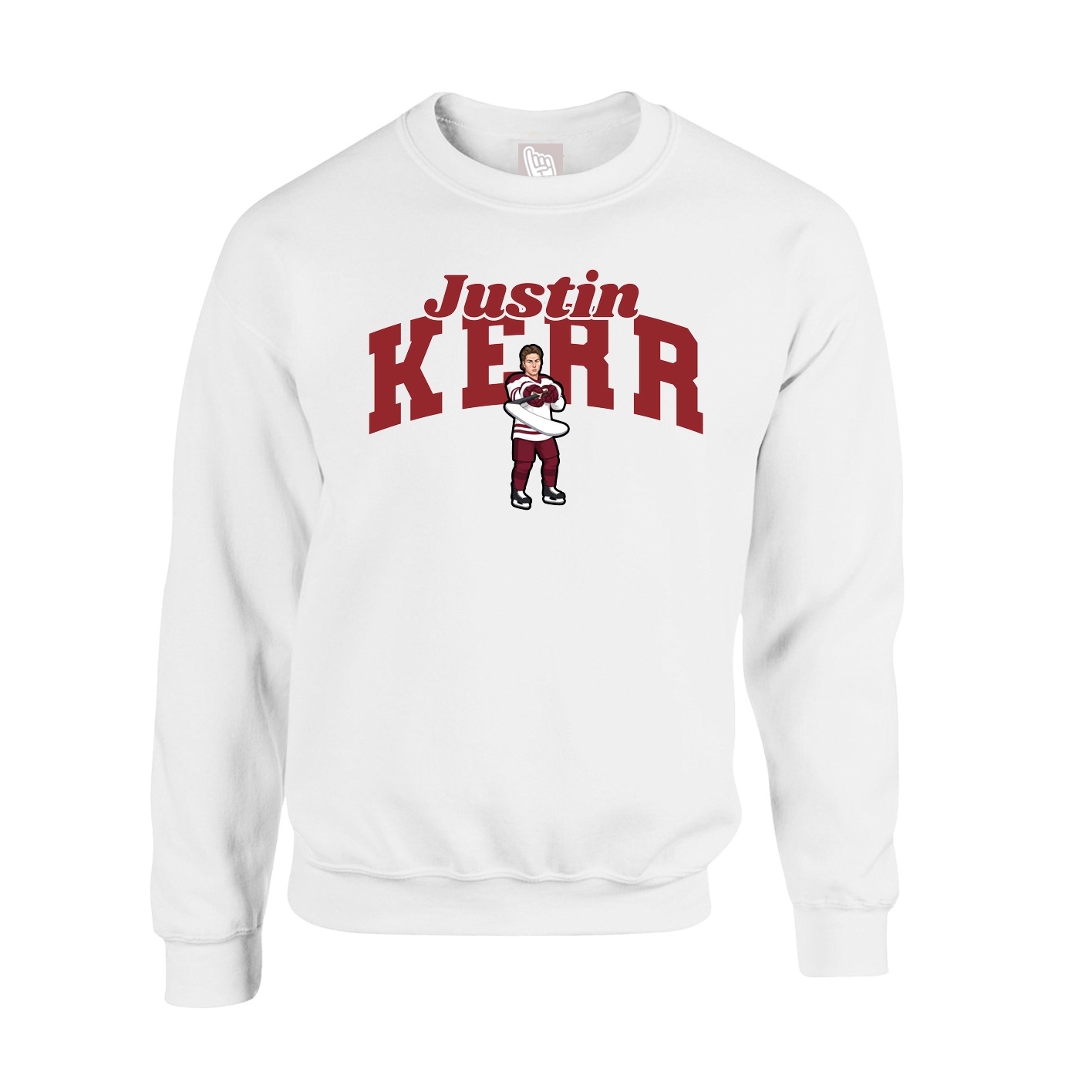 Fleece Crew — Signature Arch in White