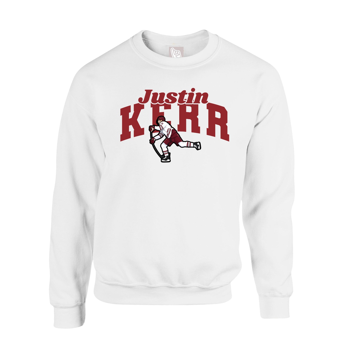 Fleece Crew — Signature Arch in White