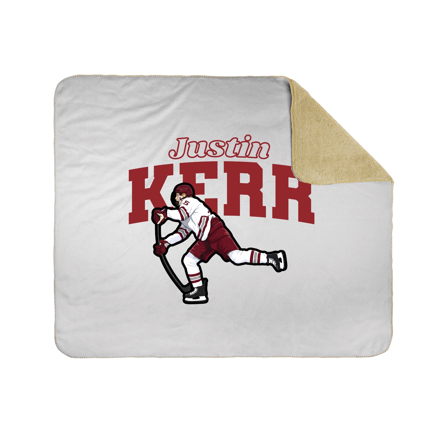 Throw Blanket — Name Arch in White