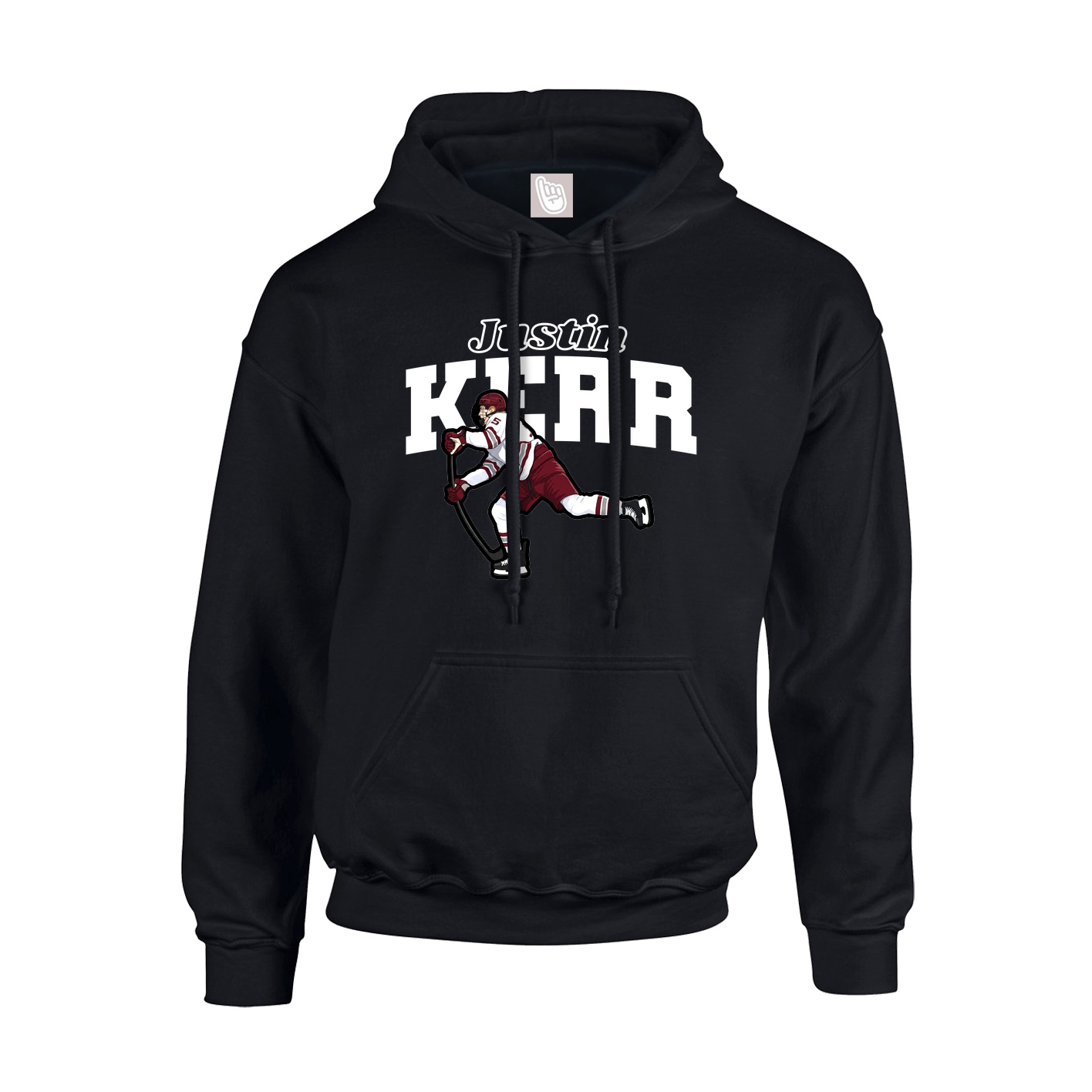 Youth Hoodie — Name Arch in Black