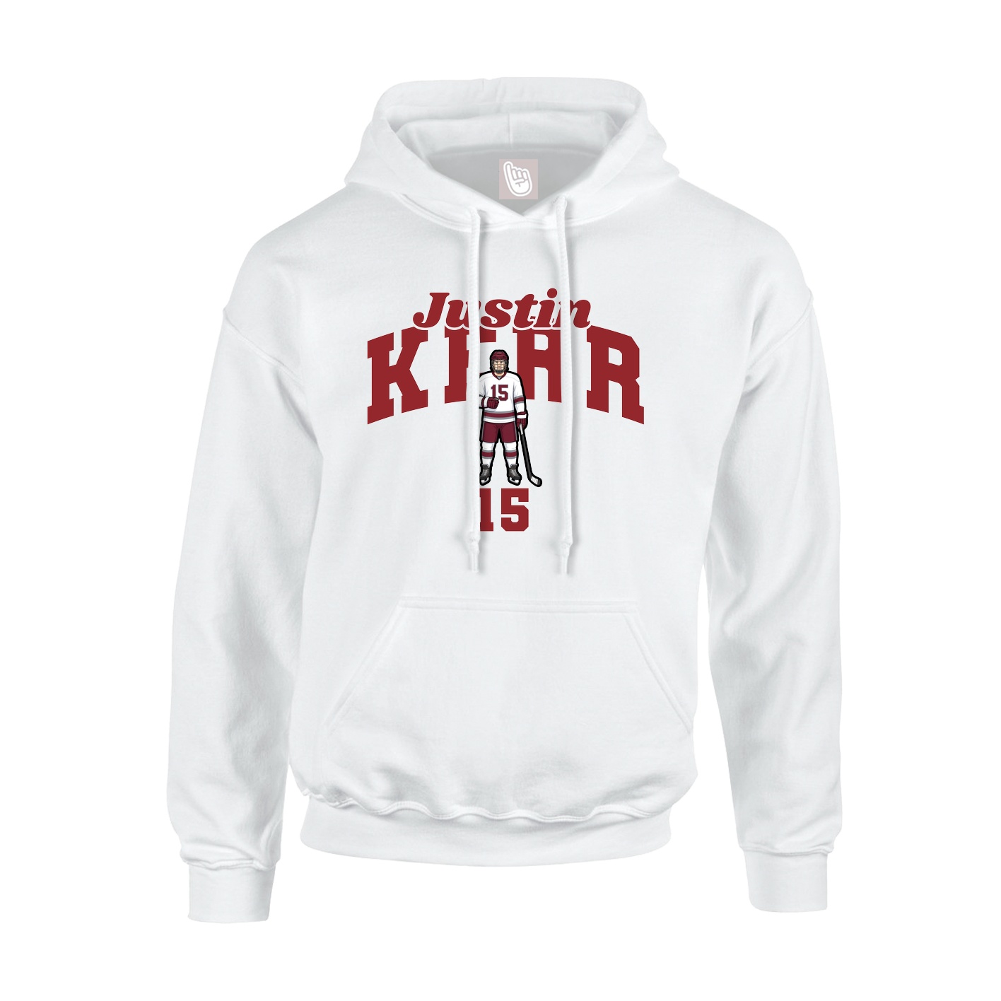 Youth Hoodie — Signature Arch in White