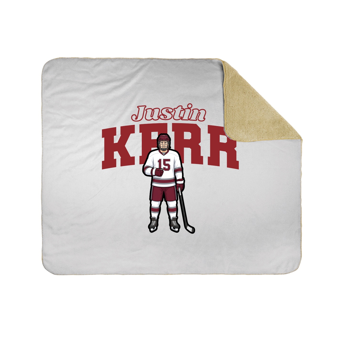 Throw Blanket — Name Arch in White