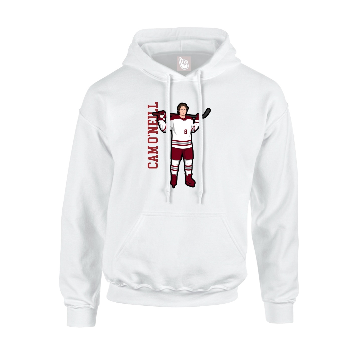 Hoodie — Name Vertical in White