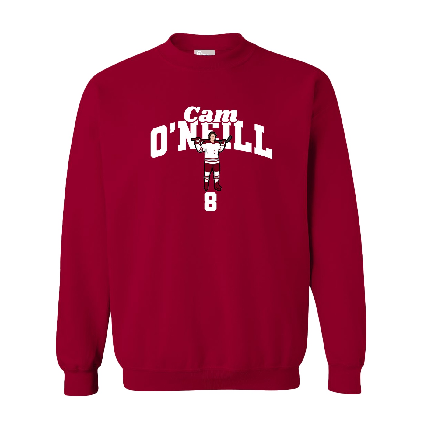 Fleece Crew — Signature Arch in Cardinal