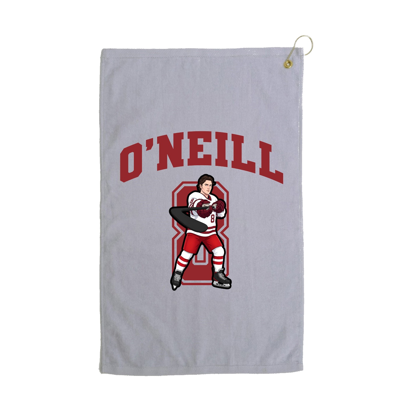 Golf Towel — Number in Grey
