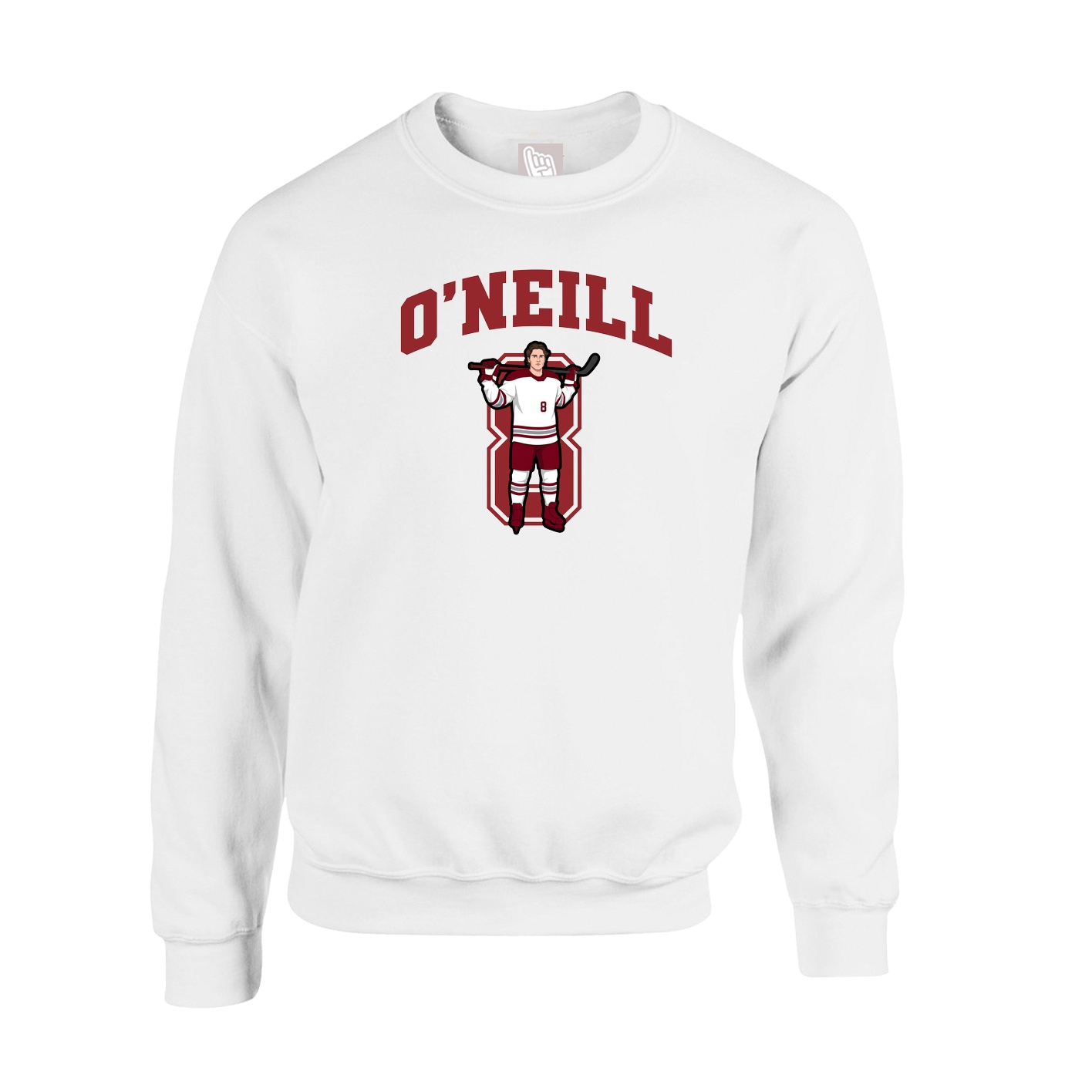 Fleece Crew — Number in White