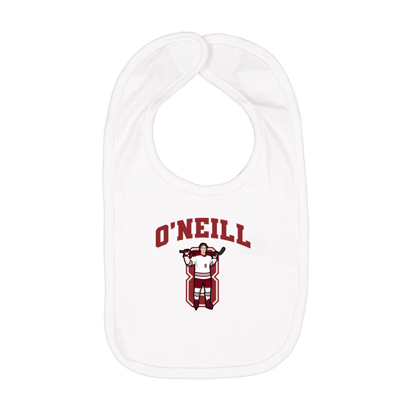 Infant Bib — Number in White
