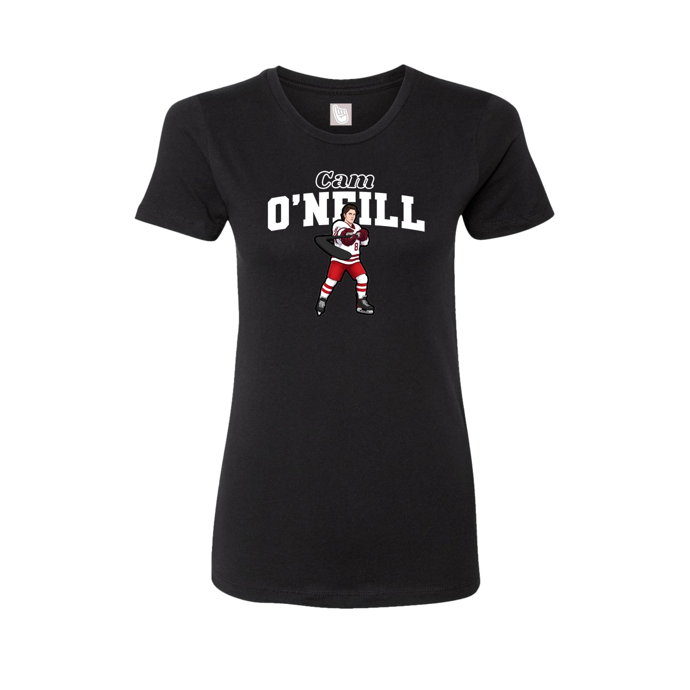Fitted Women's Tee — Name Arch in Black
