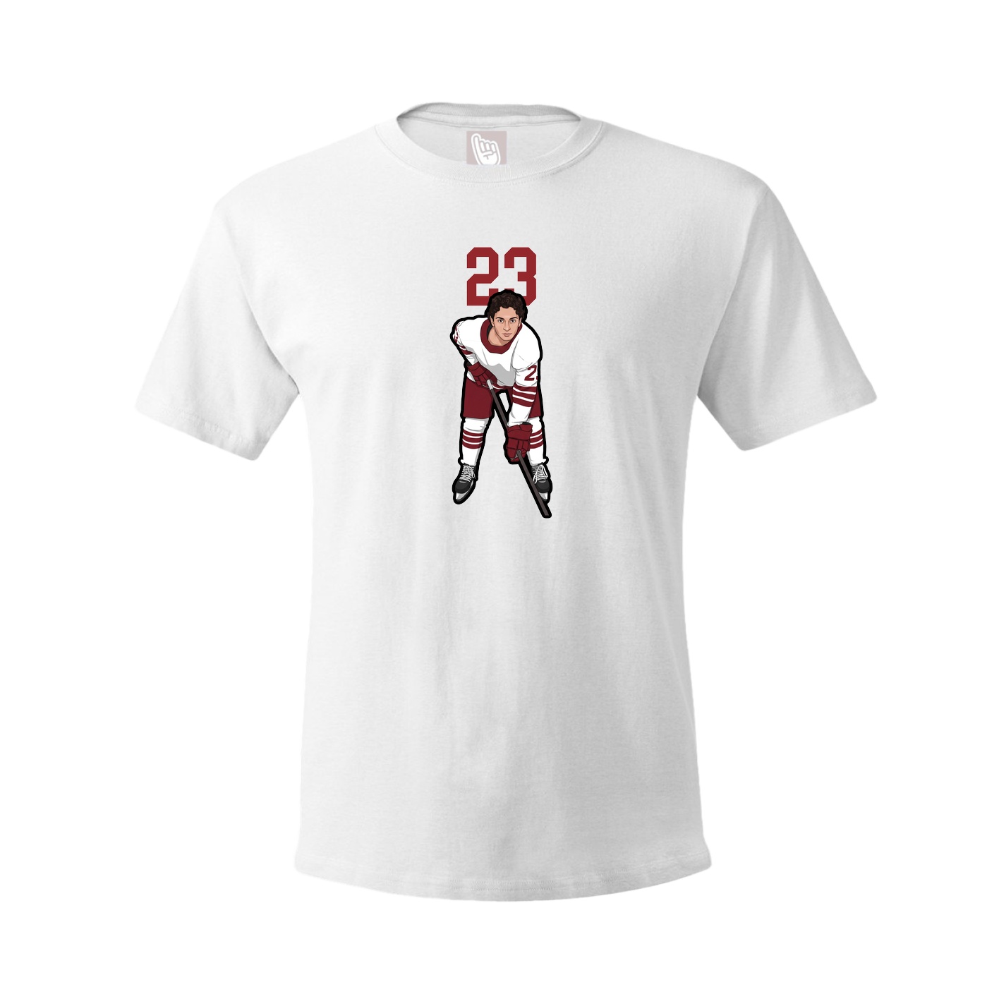 Youth Tee — Number Top in White