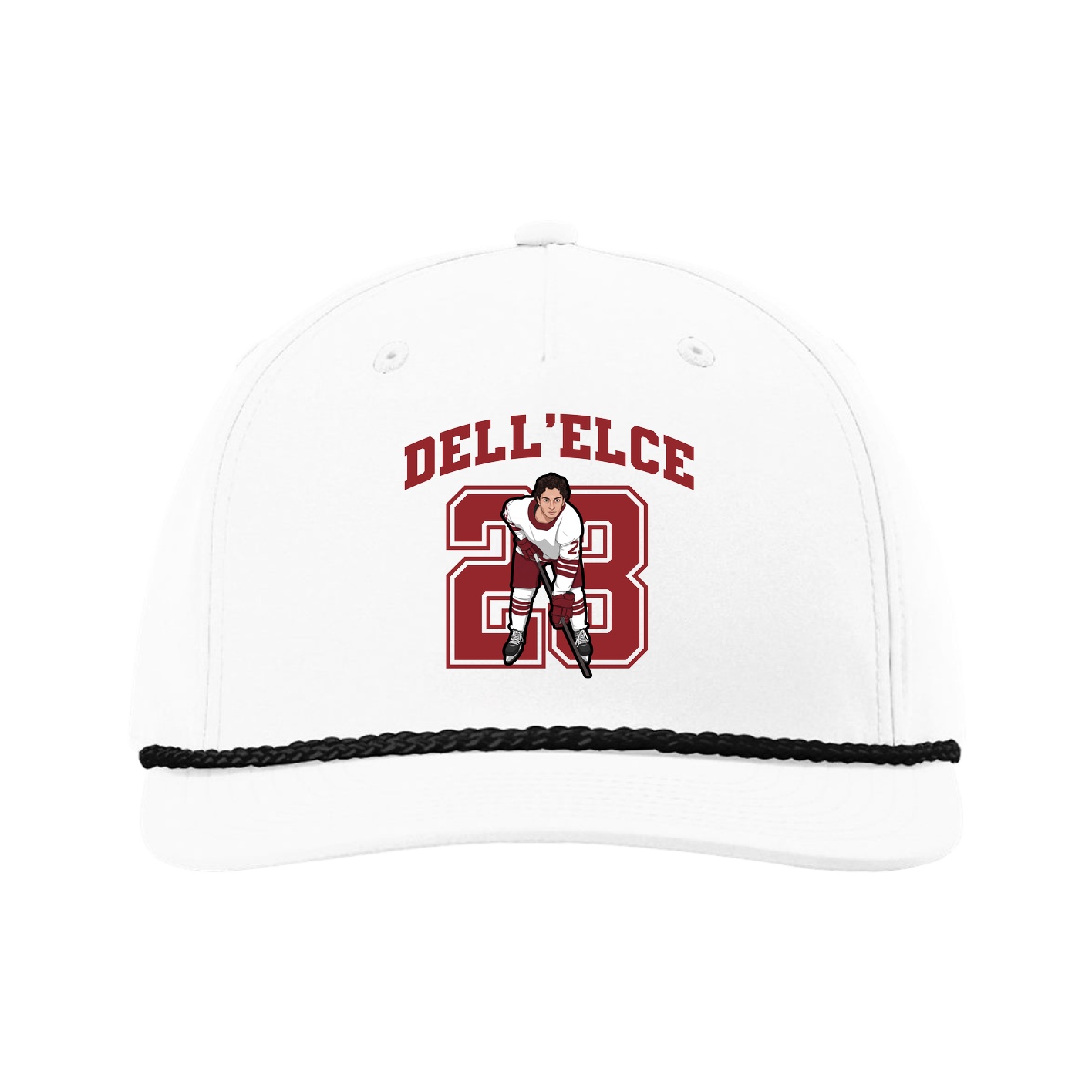 Five-Panel Classic Rope Cap — Number in White