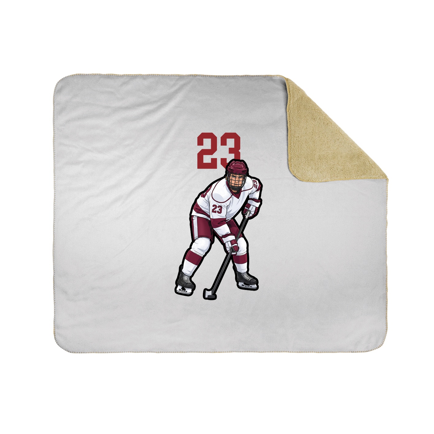 Throw Blanket — Number Top in White