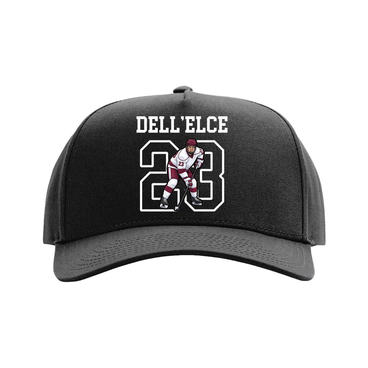 Full Fabric Five-Panel Champ Cap — Shirsey in Black