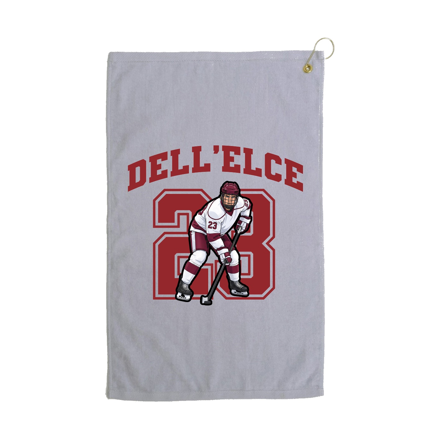 Golf Towel — Number in Grey