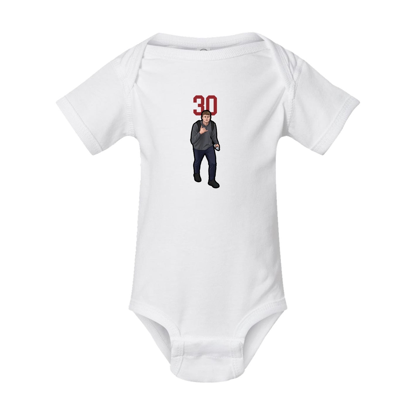 Baby Onesie — Number Top in White