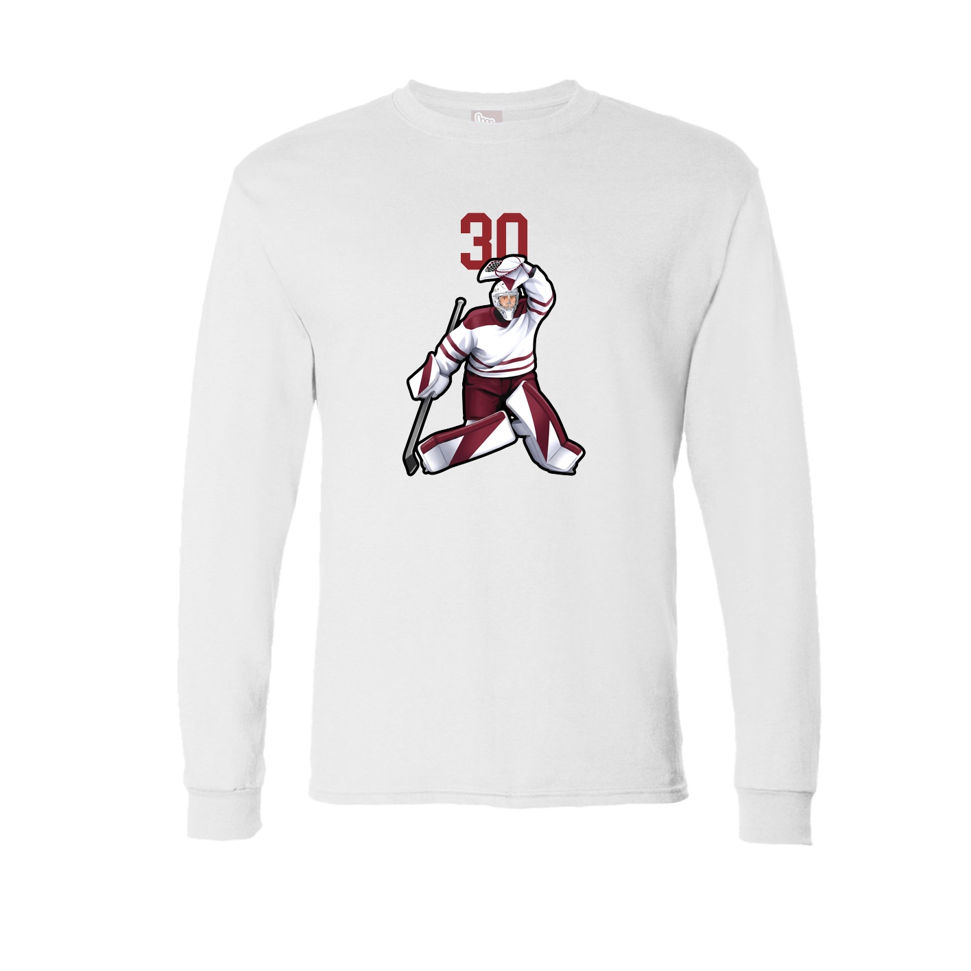 Long Sleeve Tee — Number Top in White