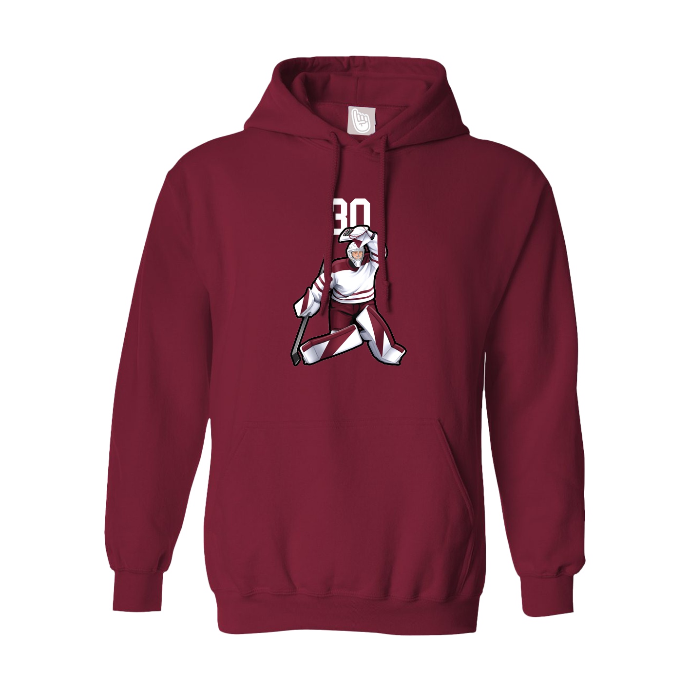 Hoodie — Number Top in Cardinal