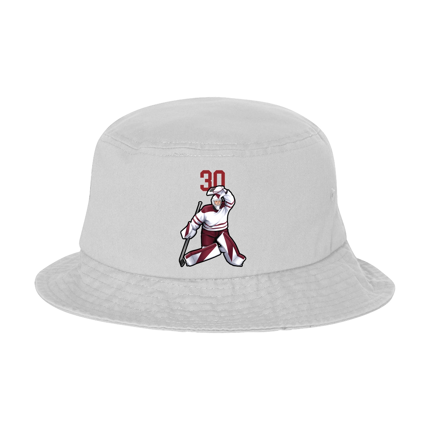Bucket Cap — Number Top in White