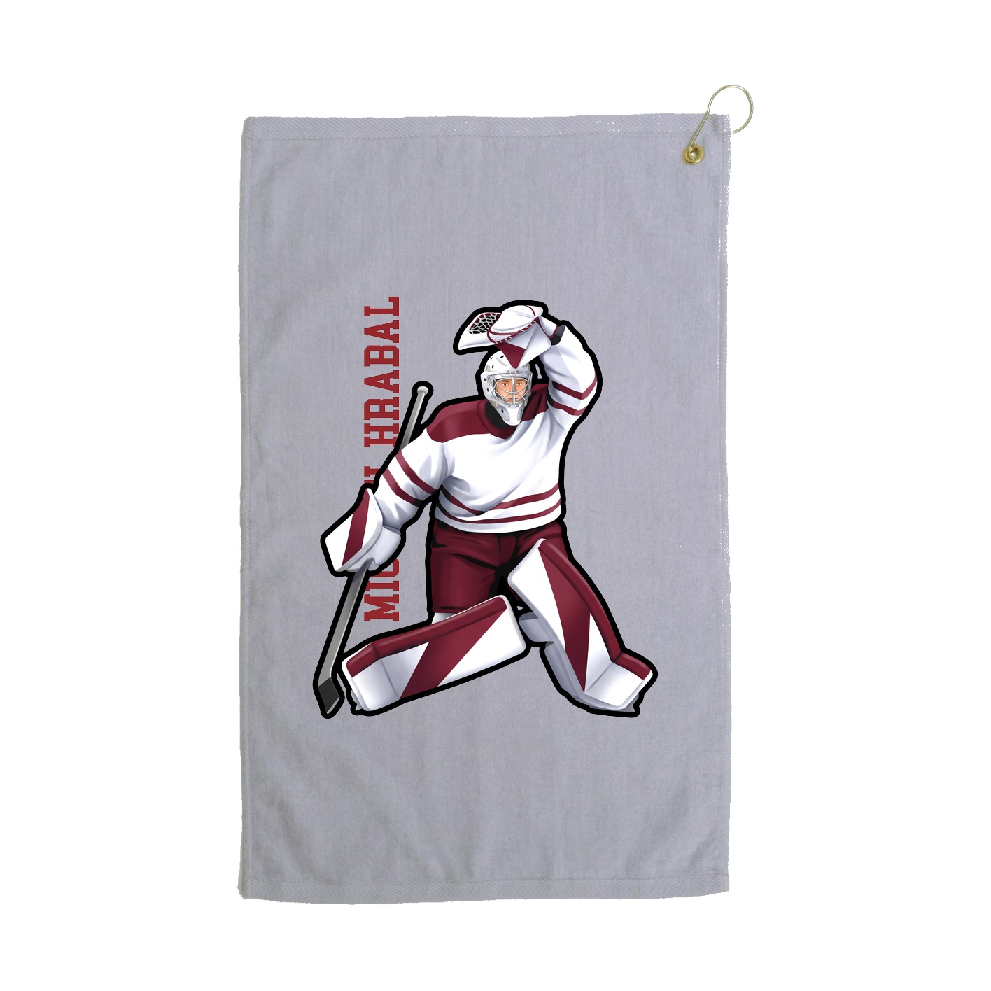 Golf Towel — Name Vertical in Grey