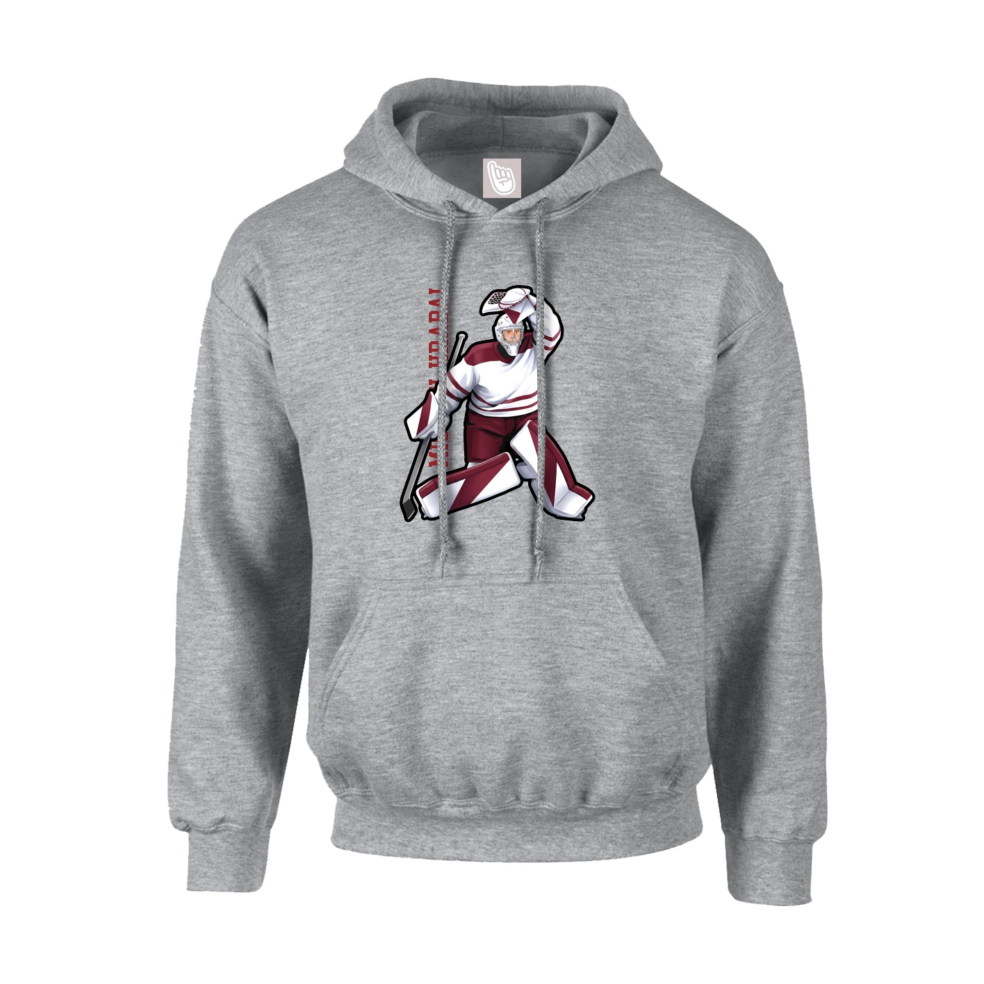 Hoodie — Name Vertical in Grey