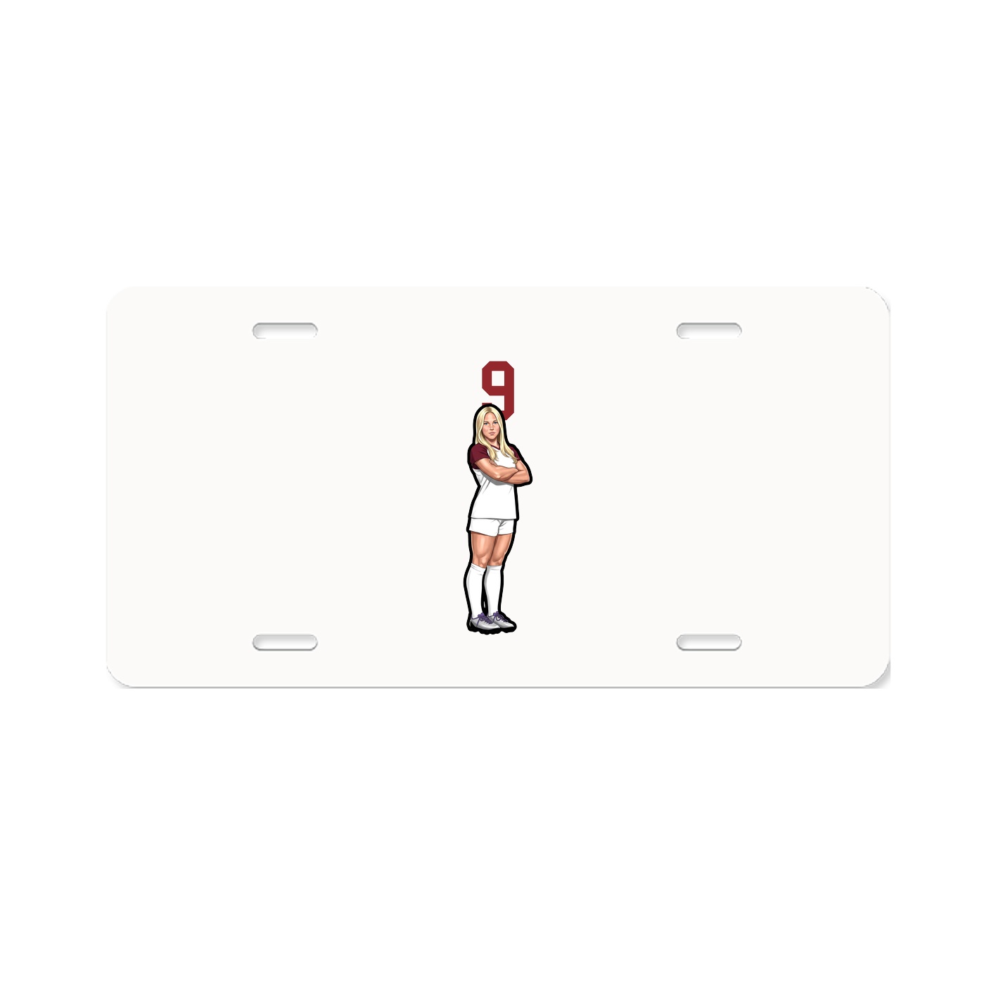 License Plate — Number Top in Classic