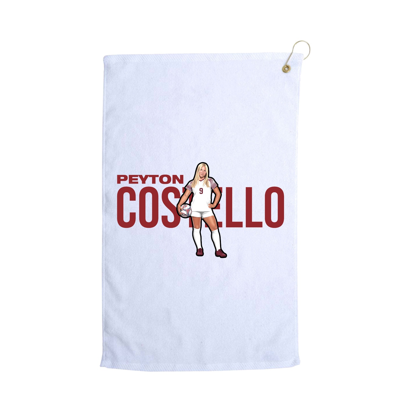 Golf Towel — Player Name in White