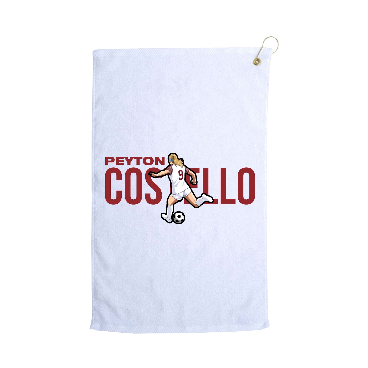 Golf Towel — Player Name in White
