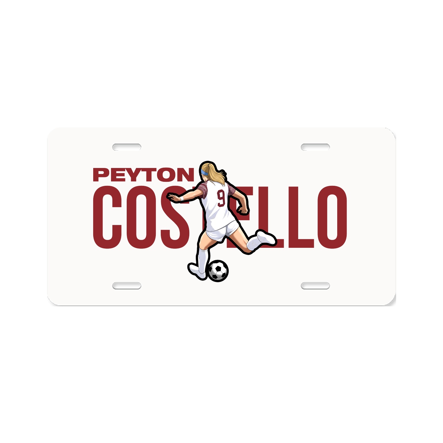 License Plate — Player Name in Classic