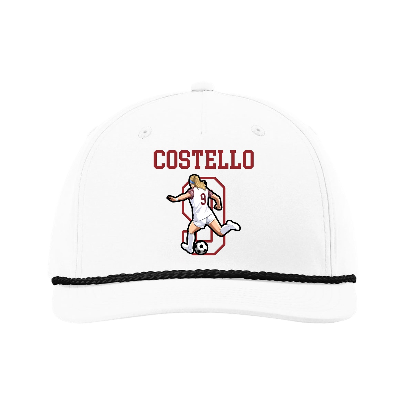 Five-Panel Classic Rope Cap — Shirsey in White