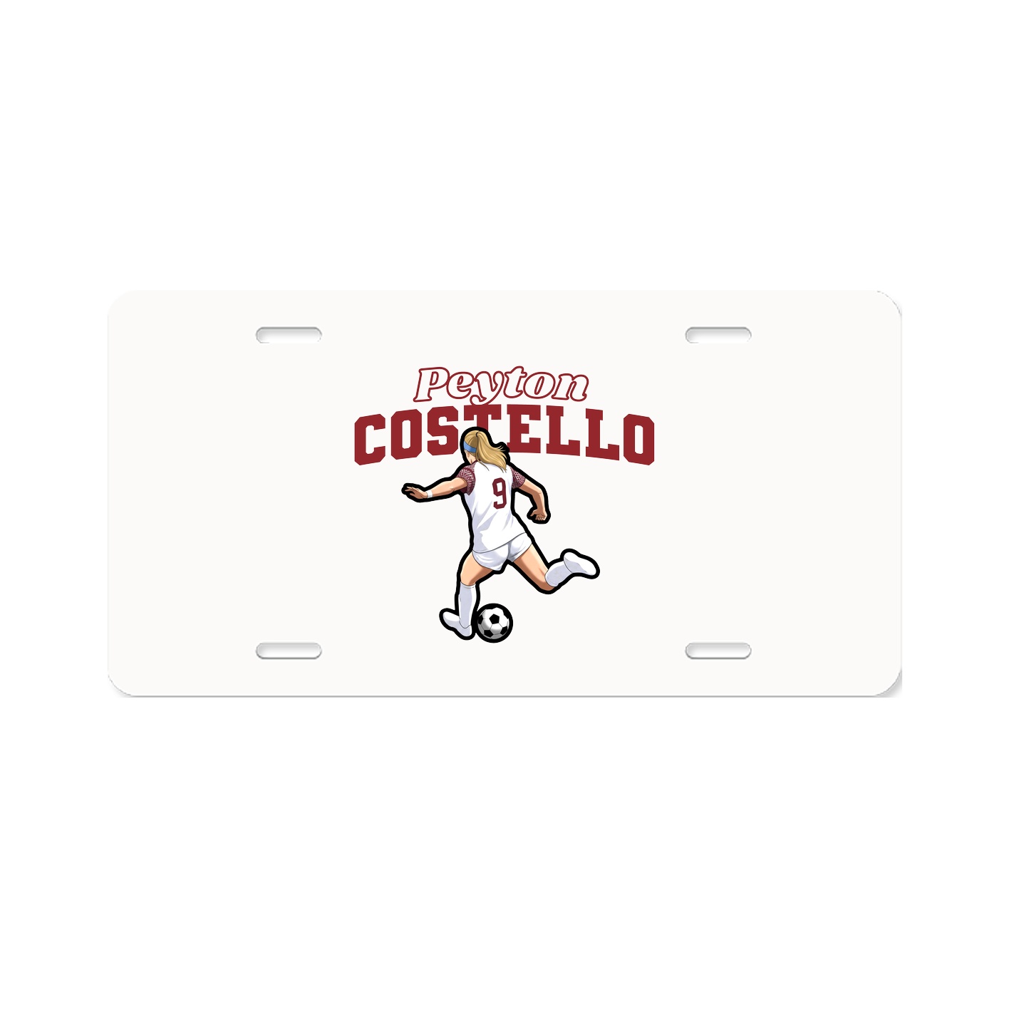 License Plate — Name Arch in Classic