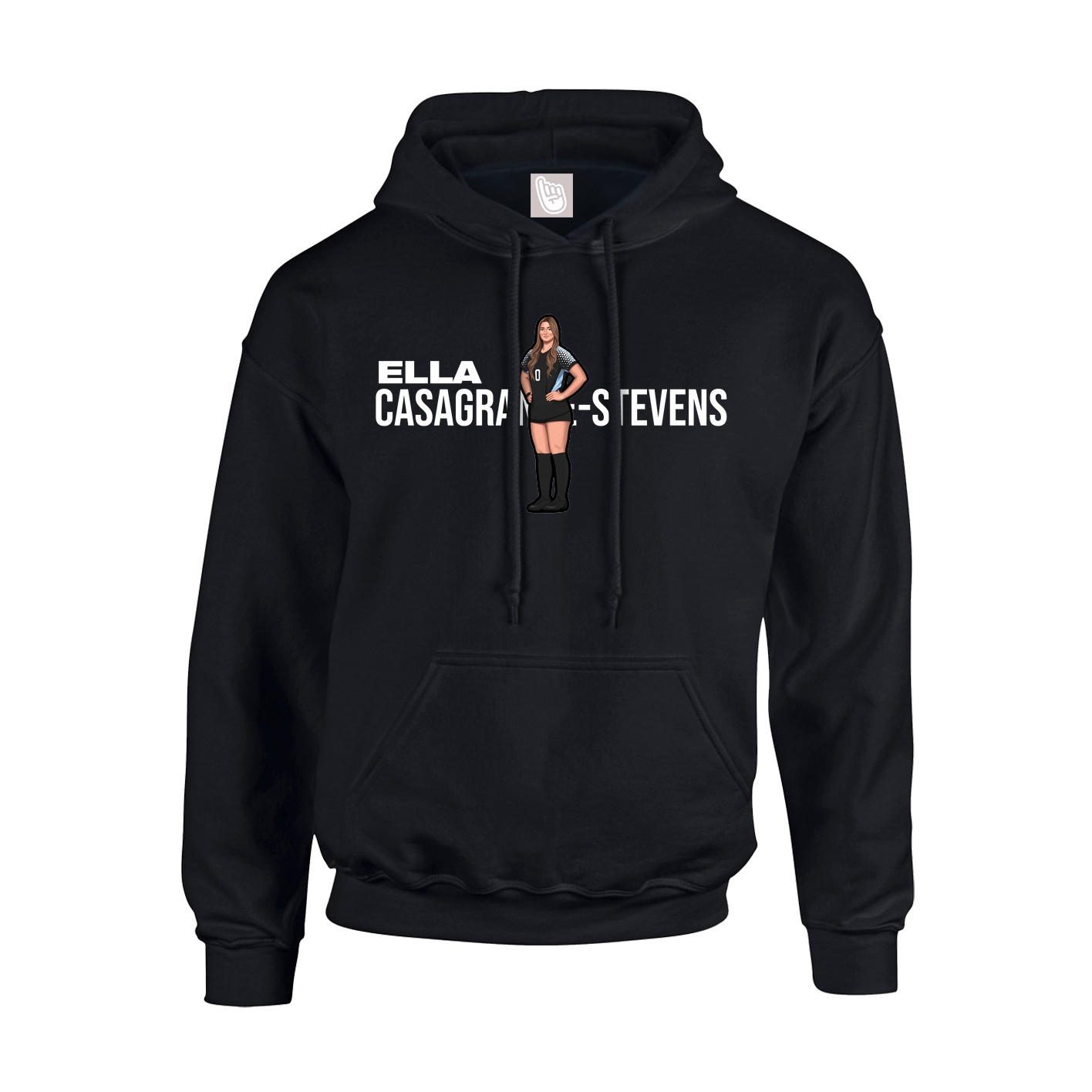 Hoodie — Player Name in Black