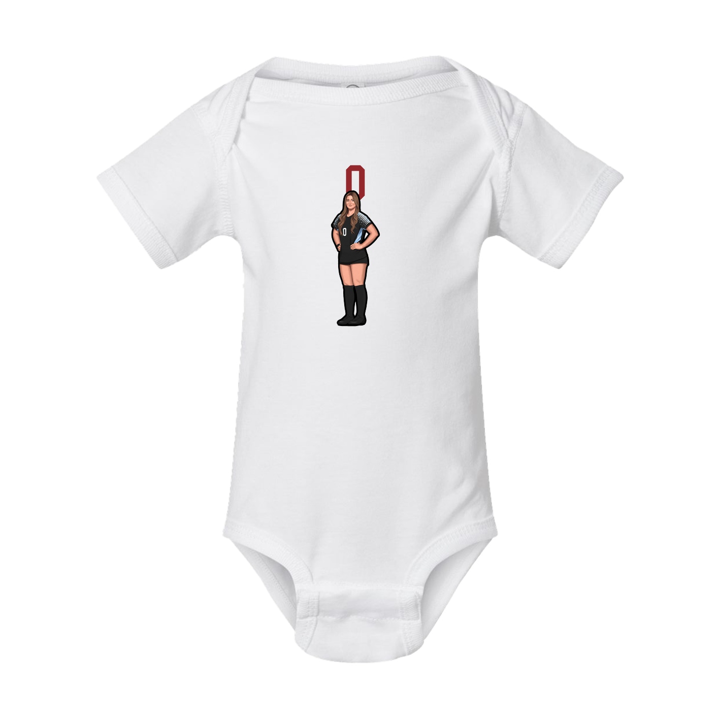 Baby Onesie — Number Top in White