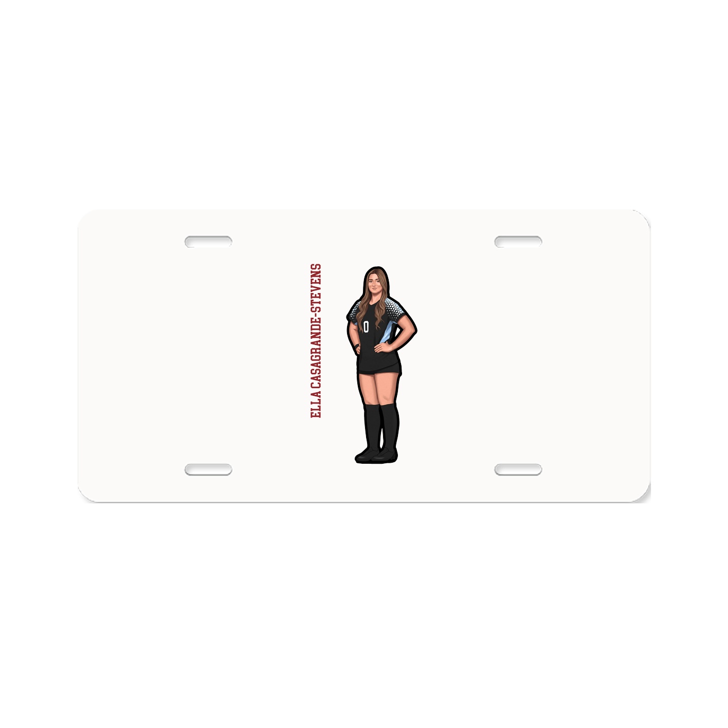 License Plate — Name Vertical in Classic