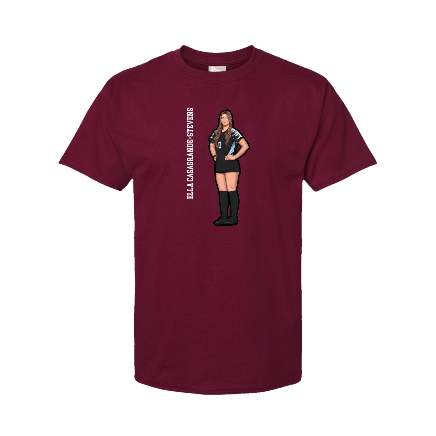 Tee — Name Vertical in Cardinal